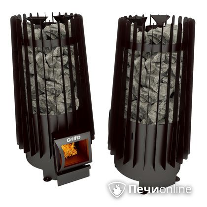 Дровяная печь-каменка GrillD Cometa Vega 180 short black в Орле