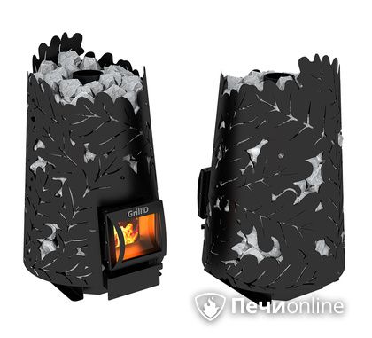 Дровяная печь-каменка GrillD Dubravo 180 short black в Орле
