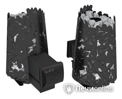 Дровяная печь-каменка GrillD Dubravo mini long black в Орле