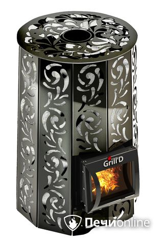 Дровяная печь-каменка GrillD Violet short Жадеит 80 в Орле