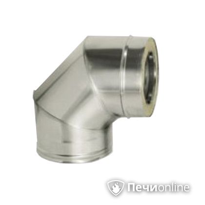 Дымоход Дымок Колено 90° с изоляцией 0,8 мм. OТFR90  120/200 в Орле