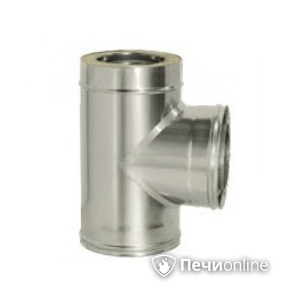 Дымоход Дымок Тройник 90° с изоляцией 0,8 мм. ТRFR90  120/200 в Орле