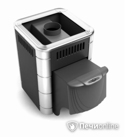 Дровяная банная печь TMF Оса Inox антрацит нержавеющие вставки в Орле
