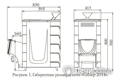 Дровяная печь-каменка TMF Гейзер 2014 Inox ДН КТК ЗК антрацит в Орле