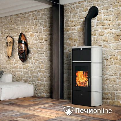 Печь-камин Edilkamin Flamma 24 kw V.A. Bianco Panna с Т/О в Орле