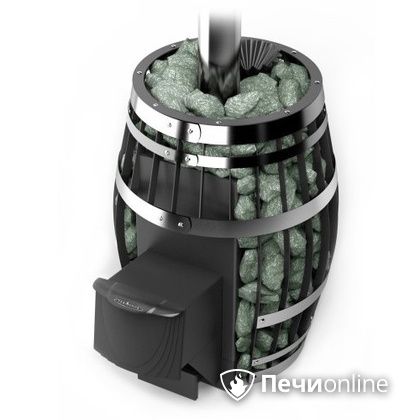 Дровяная банная печь TMF Саяны XXL 2015 Inox с закрытой каменкой и теплообменником дверь антрацит в Орле